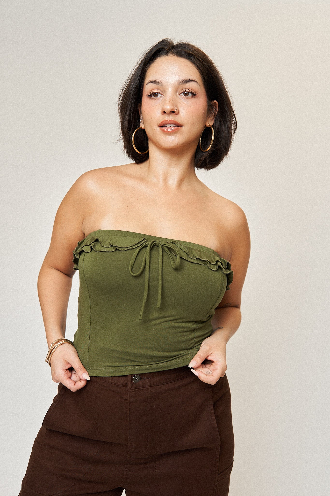 Madison Tube Top in Army Green Madison Tube Top in Army Green