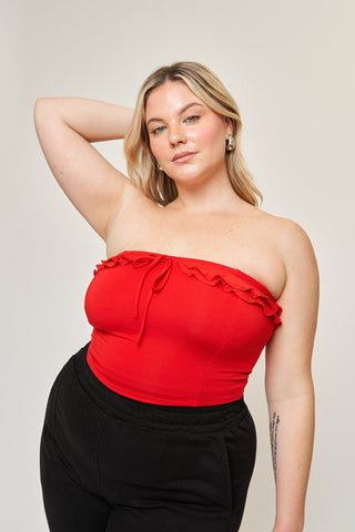 Madison Tube Top in Cherry