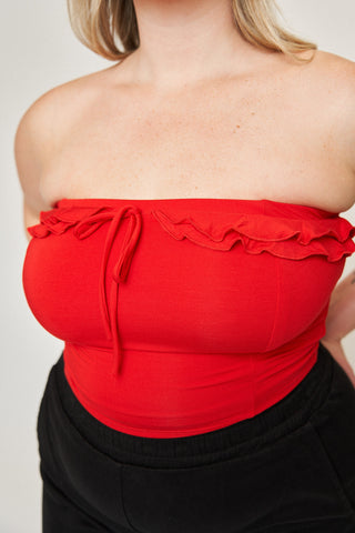 Madison Tube Top in Cherry