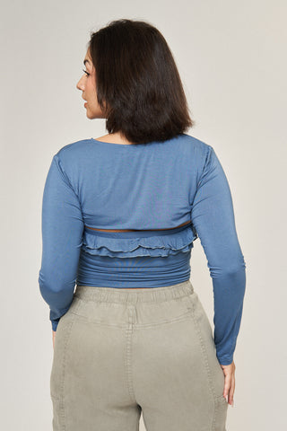 Madison Tube Top in Denim Blue