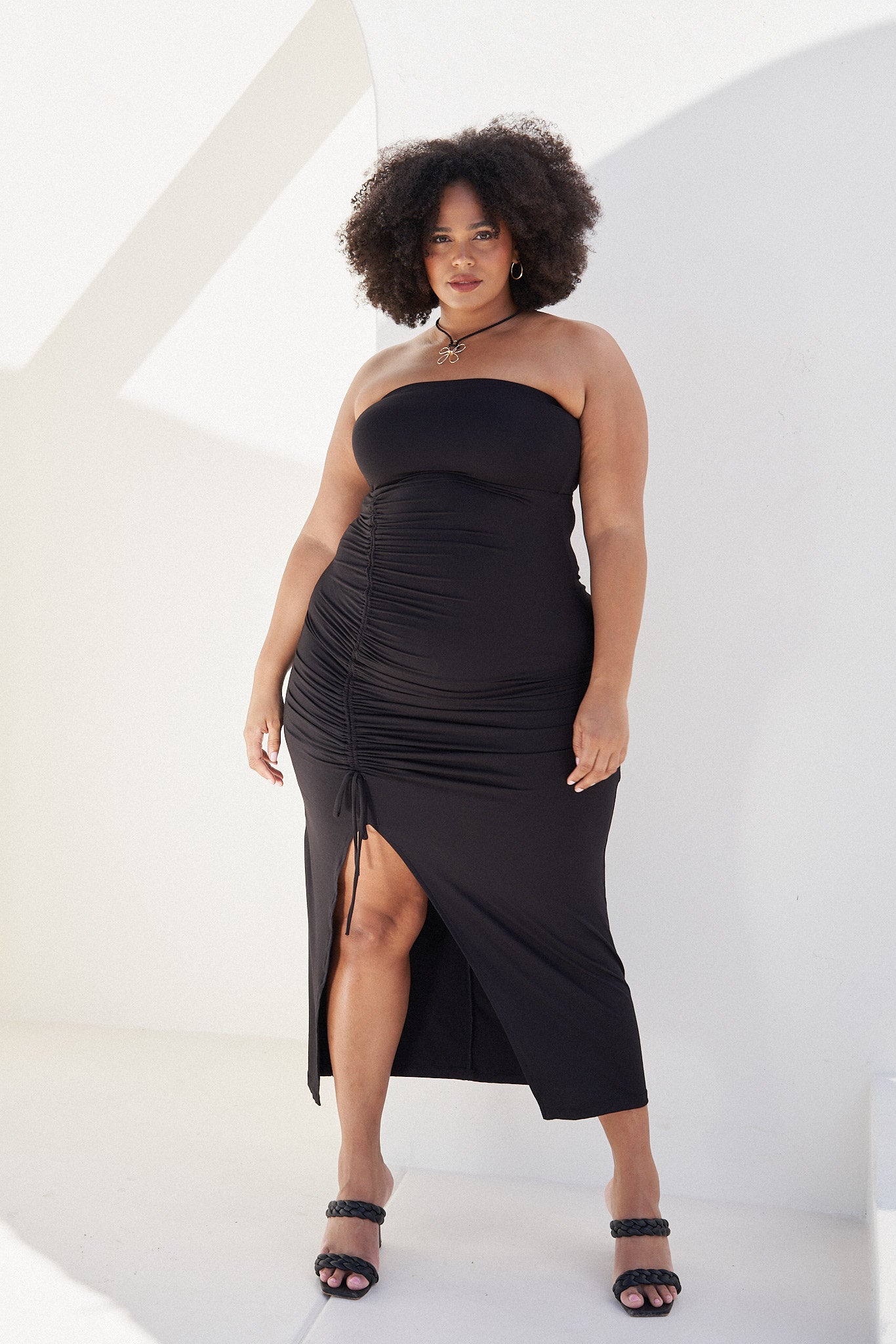 Whitney Ruched Maxi Dress – What Lo Wants