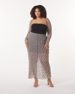 India Maxi Skirt in Lace Mesh