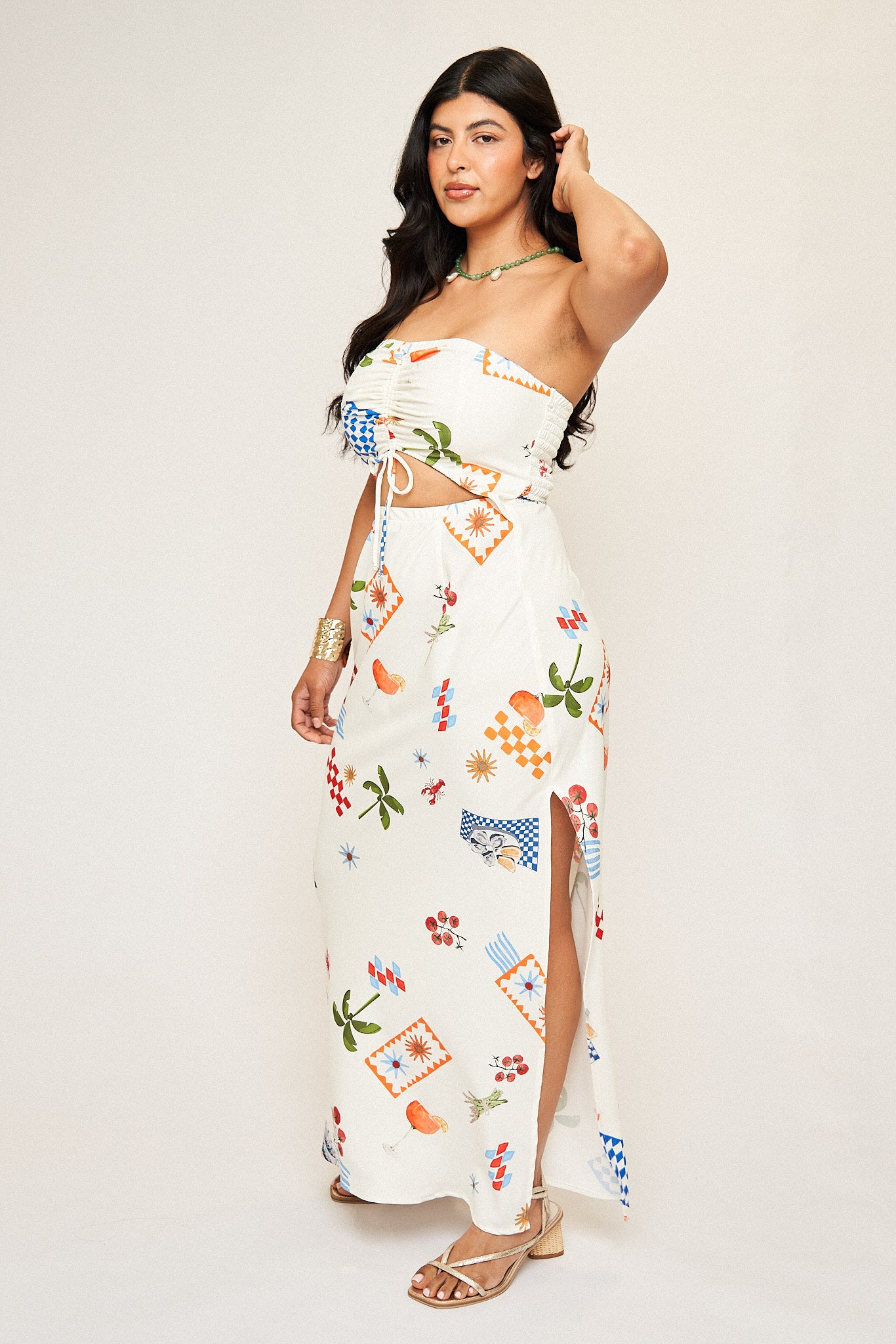 Chiara Bias Maxi Dress in Spuntino Italian Print, Size Inclusive What Lo Wants Chiara Bias Maxi Dress in Spuntino Italian Print, Size Inclusive What Lo Wants