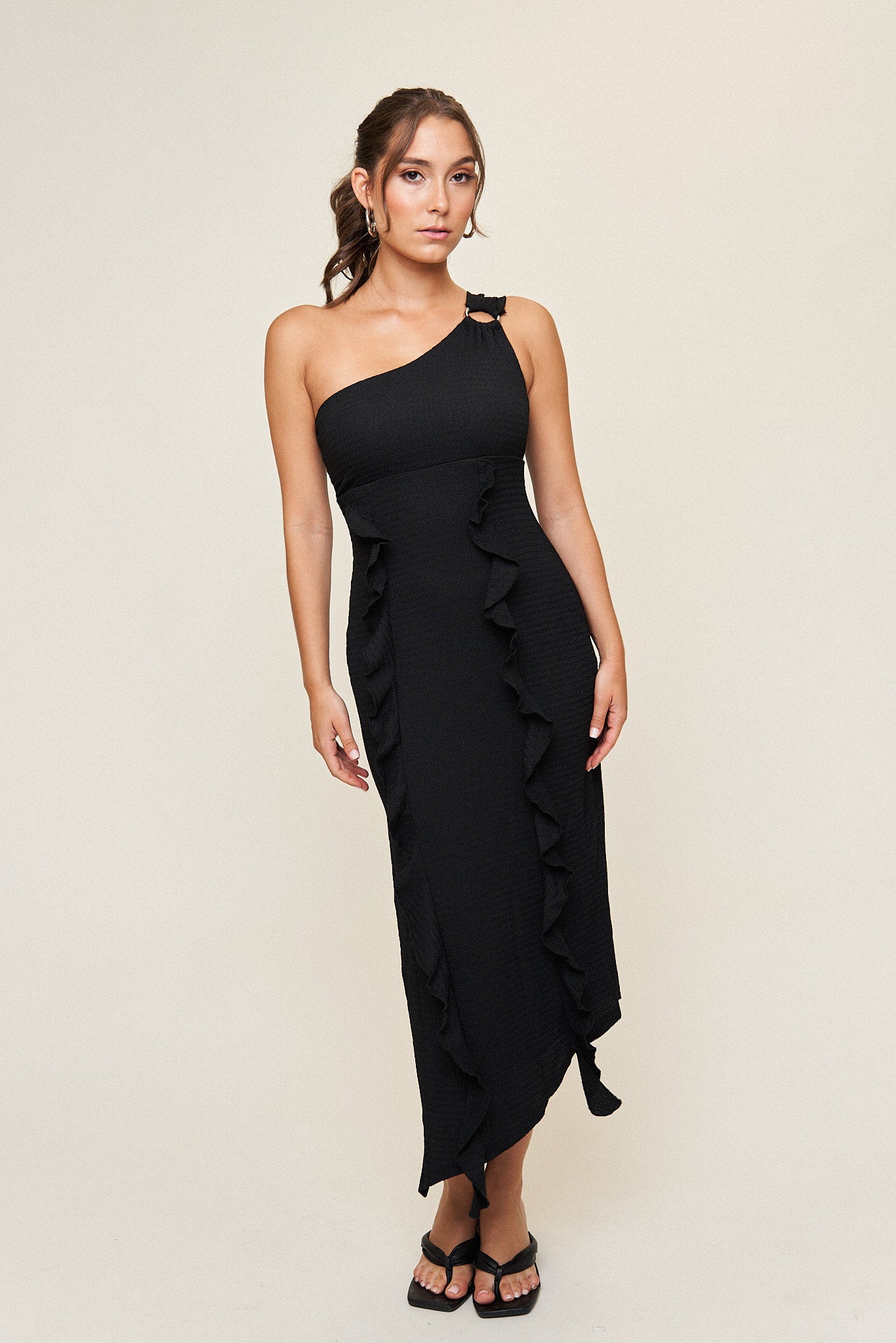 emily one shoulder maxi dress Forever New Emily One Shoulder Satin Maxi Dress