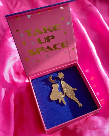 Take Up Space Earrings in Gold