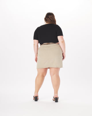 "Amanda" French Terry Sweat Skirt in Taupe